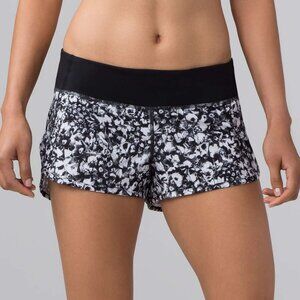 lululemon Speed Shorts - Mash Up White Black/Black